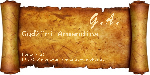 Győri Armandina névjegykártya